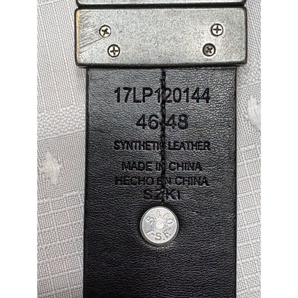 Levis Mens Synthetic Leather Belt With Black Buckle 46/48 Brown & Black - Picture 3 of 6